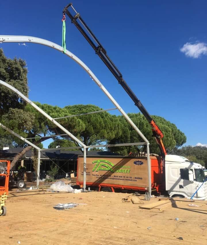Transportes y gruas Fernando Alvarez trabajos altura