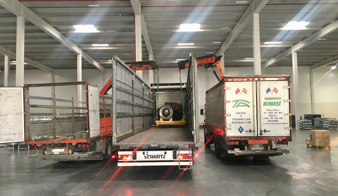 Transportes y gruas Fernando Alvarez trabajos maquinaria