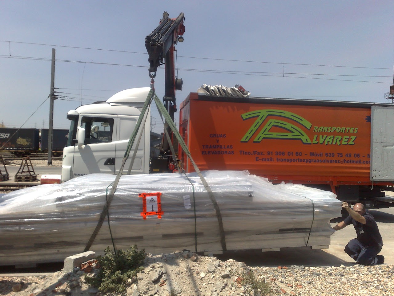 Transportes y gruas Fernando Alvarez trabajos obra y otros