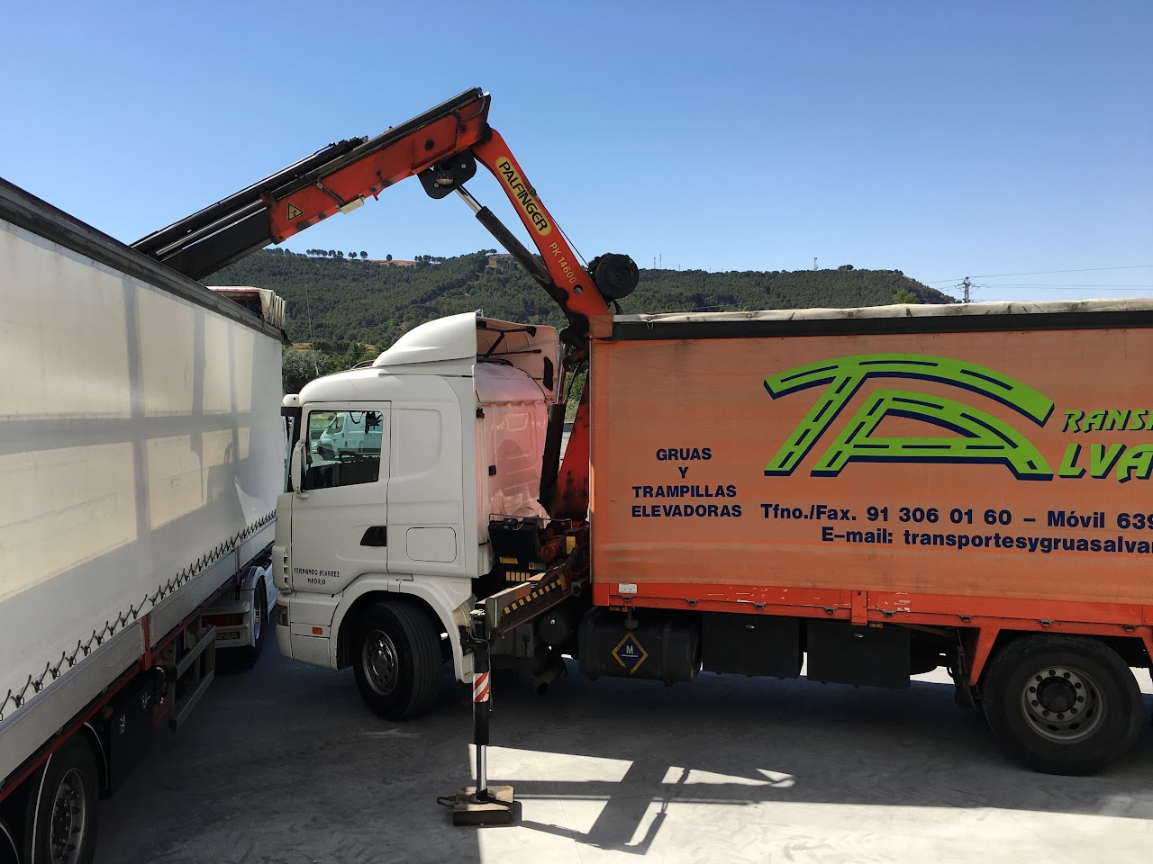 Transportes y gruas Fernando Alvarez trabajos obra y otros